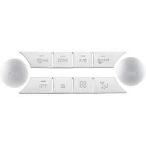 ملصق تزيين زر تكييف هواء السيارة الفضي لسخان التحكم في المناخ وزر المروحة متوافق مع مرسيدس بنز W204 2011-2014؛GLK X204 2013-2015 (المنطقة) in Kuwait