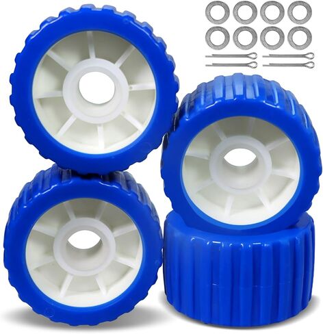 فتحة تثبيت أسطوانة مقطورة القارب 5 بوصة × 3 بوصة 9/8 بوصة توقف القوس لمقطورات القوارب بكرة القوس الزرقاء. in Kuwait