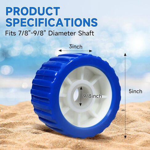 فتحة تثبيت أسطوانة مقطورة القارب 5 بوصة × 3 بوصة 9/8 بوصة توقف القوس لمقطورات القوارب بكرة القوس الزرقاء. in Kuwait