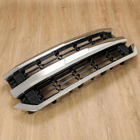 HECASA Upper Grille Compatible with 2016-2019 Chevy Chevrolet Silverado 1500 Replacement for GM1200753 84602489 84374378 Front Bumper Grill Silvery+Black in Saudi Arabia