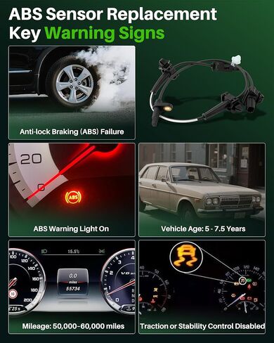 مستشعر سرعة العجلات الأمامية ABS قطعتان متوافق مع Honda Civic 2012-2015 استبدل 57455-TR3-A02، 57450-TR3-A02 مستشعر ABS الأمامي الأيسر والأيمن in Saudi Arabia