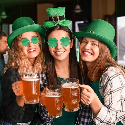 QZUnique St Patricks Day Accessories - 2 Pairs Shamrock Glasses St. Patrick's Day Sunglasses in Saudi Arabia