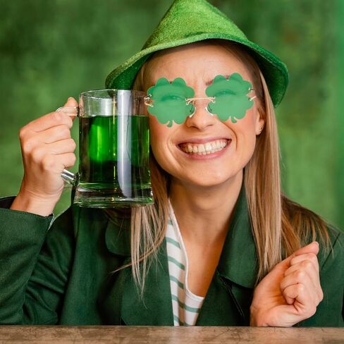 QZUnique St Patricks Day Accessories - 2 Pairs Shamrock Glasses St. Patrick's Day Sunglasses in Saudi Arabia