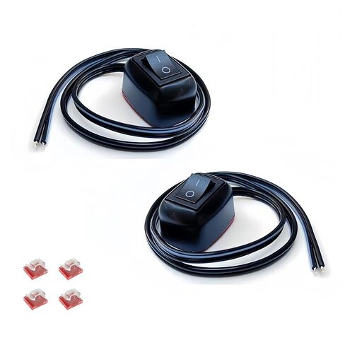 2 Pack Paste Type Switch with Prewired Car Rocker Switch ON/Off Surface Mount 12V SPST Push Button Switches Gytovvvz in Kuwait