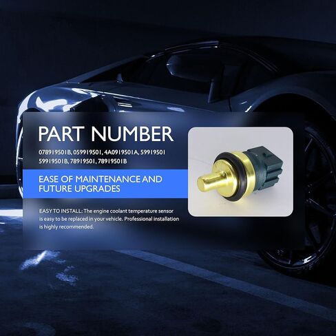 مستشعر درجة حرارة سائل تبريد المحرك HiSport - متوافق مع Audi Volkswagen يستبدل 078919501B 059919501 4A0919501A in Saudi Arabia