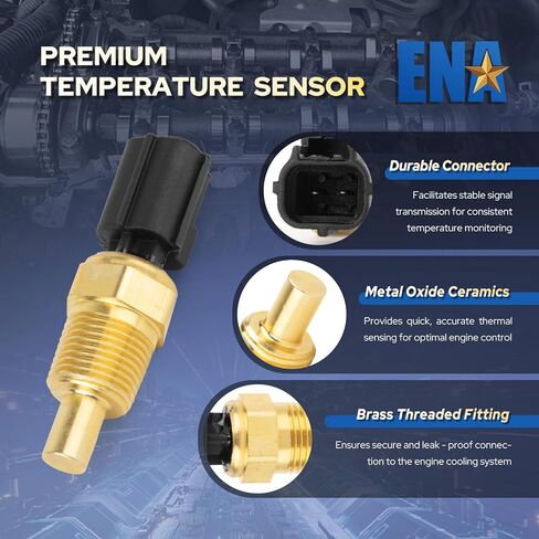 ENA Engine Coolant Temperature Sensor Compatible with Jeep Wrangler Dodge Caravan Grand Chrysler Town & Country Plymouth Voyager 2.5L 3.8L l4 V6 1995-2004 2005 2006 2007 2008 Replaces TX81 56027873 in Saudi Arabia