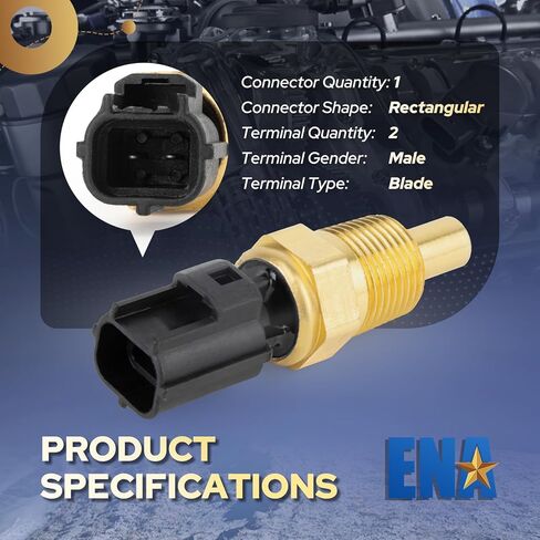 ENA Engine Coolant Temperature Sensor Compatible with Jeep Wrangler Dodge Caravan Grand Chrysler Town & Country Plymouth Voyager 2.5L 3.8L l4 V6 1995-2004 2005 2006 2007 2008 Replaces TX81 56027873 in Saudi Arabia