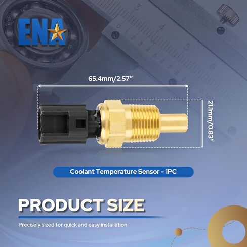 ENA Engine Coolant Temperature Sensor Compatible with Jeep Wrangler Dodge Caravan Grand Chrysler Town & Country Plymouth Voyager 2.5L 3.8L l4 V6 1995-2004 2005 2006 2007 2008 Replaces TX81 56027873 in Saudi Arabia