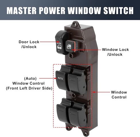 X AUTOHAUX Master Driver Side Power Window Switch 84820-04020 Replacement for Toyota Tacoma 2001-2004 in Saudi Arabia