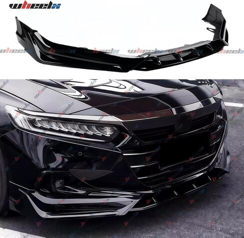 الشفة الأمامية الممتصة للصدمات متوافقة مع طراز Honda Accord 2021-2022 ACR، 3 قطع لسد الهواء المفسد، تناسب EX-L LX SE Sport Touring Hybrid، مجموعة حماية الجسم (Crystal Black Pearl NH731P) in Kuwait