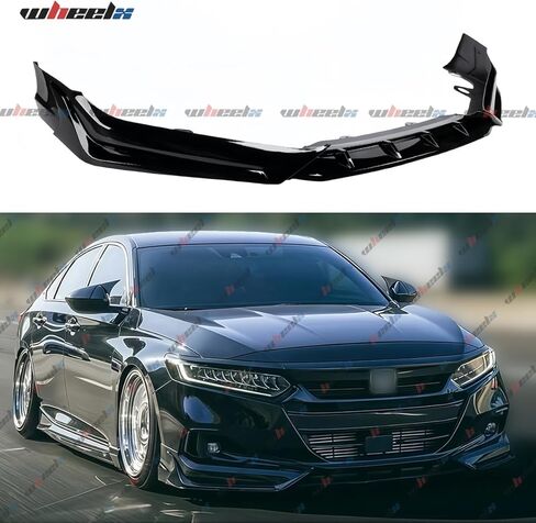 الشفة الأمامية الممتصة للصدمات متوافقة مع طراز Honda Accord 2021-2022 ACR، 3 قطع لسد الهواء المفسد، تناسب EX-L LX SE Sport Touring Hybrid، مجموعة حماية الجسم (Crystal Black Pearl NH731P) in Kuwait