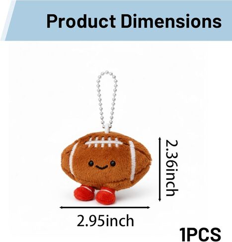 Football Keychain, Soft Sports Key Ring for Keys and Backpacks, Decorative Accessory for Football Fans, Ideal Party Favor Gift for Guys, Portable Collectible Keychain in Kuwait
