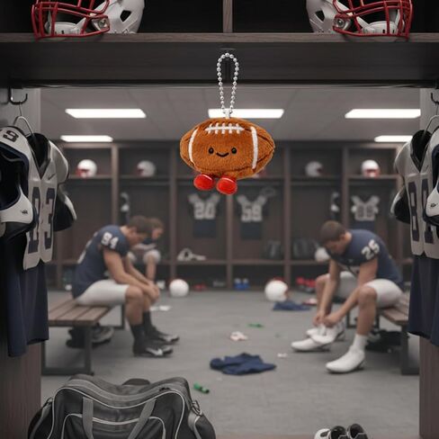 Football Keychain, Soft Sports Key Ring for Keys and Backpacks, Decorative Accessory for Football Fans, Ideal Party Favor Gift for Guys, Portable Collectible Keychain in Kuwait