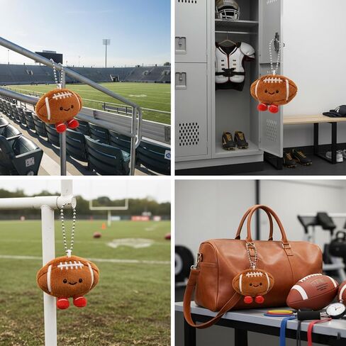 Football Keychain, Soft Sports Key Ring for Keys and Backpacks, Decorative Accessory for Football Fans, Ideal Party Favor Gift for Guys, Portable Collectible Keychain in Kuwait