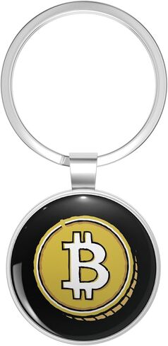 Bitcoin Doodle Key Chain Stainless Steel Keychain with Ring in Saudi Arabia