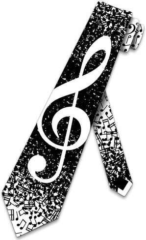 Three Rooker Music Neckties Mens Music Note Tie G Clef Necktie for Men Instrument Ties in Saudi Arabia