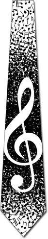 Three Rooker Music Neckties Mens Music Note Tie G Clef Necktie for Men Instrument Ties in Saudi Arabia