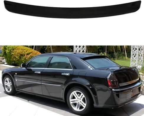 جناح سبويلر خلفي لامع أسود متوافق مع كرايسلر 300 300C 300S 2011-2023 شفة جناح سبويلر خلفي in Saudi Arabia