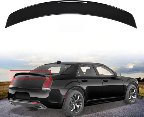 جناح سبويلر خلفي لامع أسود متوافق مع كرايسلر 300 300C 300S 2011-2023 شفة جناح سبويلر خلفي in Saudi Arabia