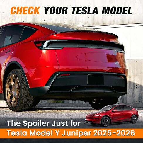 Powerty Rear Spoiler Wing for 2025 2026 Tesla Model Y Juniper,Rear Trunk Lip Wing Sporty Appearance for Model Y Juniper Accessories Carbon Fiber in Saudi Arabia