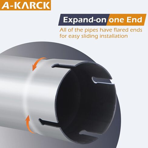 A-KARCK 3.5 بوصة مستقيم DIY أنبوب عادم مغزل مخصص، أنابيب صناعية، ملاءمة عالمية، طول 30 بوصة، أنبوب مستقيم مغزل 3.5 بوصة in Saudi Arabia