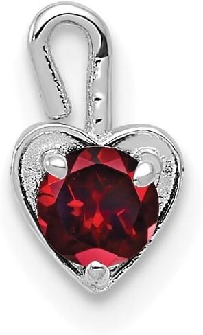 14K Gold Synthetic Garnet Heart Charm in Saudi Arabia