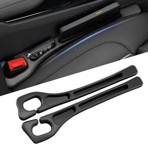 2pc Car Seat Gap Filler, Universal Car Seat Slot Organizer, Anti-Drop Car Interior Storage Strip, Fits Most Cars, Trucks & SUVs, Soft & Durable in Kuwait