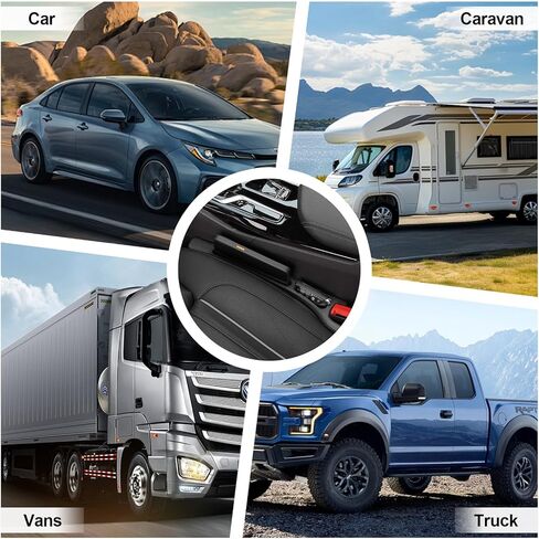 2pc Car Seat Gap Filler, Universal Car Seat Slot Organizer, Anti-Drop Car Interior Storage Strip, Fits Most Cars, Trucks & SUVs, Soft & Durable in Kuwait
