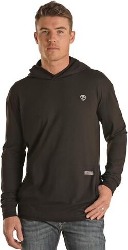 Rock and Roll Cowboy Long Sleeve Pullover Hoodie P8H1531 Black XL in Saudi Arabia