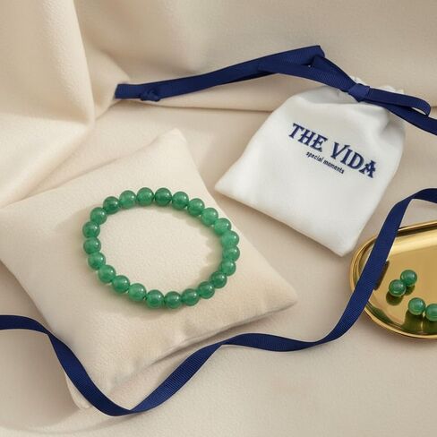 35.The Vida Handmade AAA+ Quality Crystal Stretch Elastic Bracelet - Nature Gemstone - Crystal of Botswana 8mm - Jewelry Gift - Holiday Gift - For Women & Men in Saudi Arabia