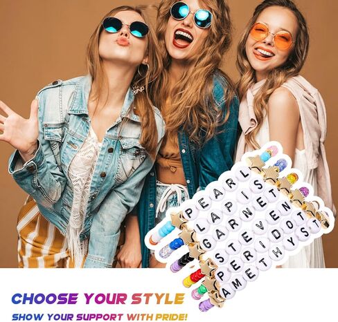 AICase for Steven Universe Merch Gifts Inspired Bracelets 6 Pcs Stackable Stretch Beaded Friendship Bracelets Concert Outfit Vinyl Poster Sticker Merchandise Gifts for Fans Women Birthday Christmas in Saudi Arabia
