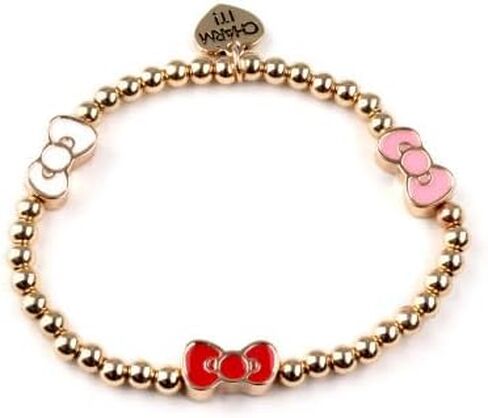 Hello Kitty Gold Bow Stretch Bead Bracelet by CHARM IT! in Saudi Arabia