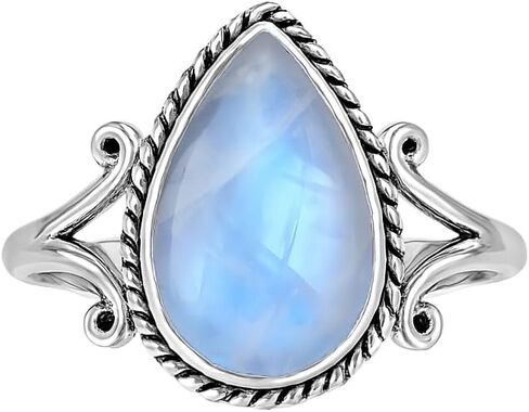 Purple Copper Turquoise Ring 925 Sterling Silver HandmadePear Shape Gemstone Statement Ring Gift For Her in Kuwait