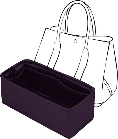 Silky Insert for Hermes Herbag Zip 31, Lightweight Purse Organizer Insert with Keychain Fit for Herbag 31(Rouge H) in Saudi Arabia