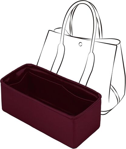 Silky Insert for Hermes Herbag Zip 31, Lightweight Purse Organizer Insert with Keychain Fit for Herbag 31(Rouge H) in Saudi Arabia
