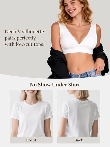 Push Up Bras for Women Demi Tshirt Bra Add 1 Cup Padded Sexy Plunge Smooth Underwire in Saudi Arabia