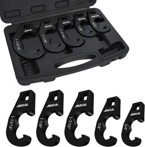 5PCS Tie Rod Adjusting Tool Set,Pitman Arm & Tie Rod End Adjusting Sleeves Adjustment Tool Kit, 1/2" Drive Ratchet Compatible with Chevy Ford Chrysler ect. Older Domestic Vehicles Trucks SUVs in Saudi Arabia