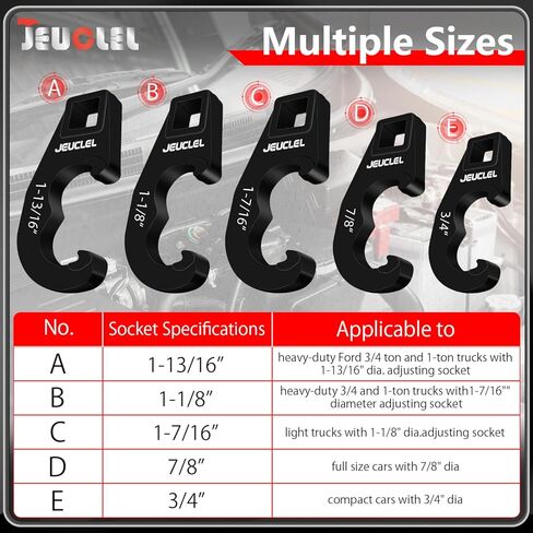 5PCS Tie Rod Adjusting Tool Set,Pitman Arm & Tie Rod End Adjusting Sleeves Adjustment Tool Kit, 1/2" Drive Ratchet Compatible with Chevy Ford Chrysler ect. Older Domestic Vehicles Trucks SUVs in Saudi Arabia