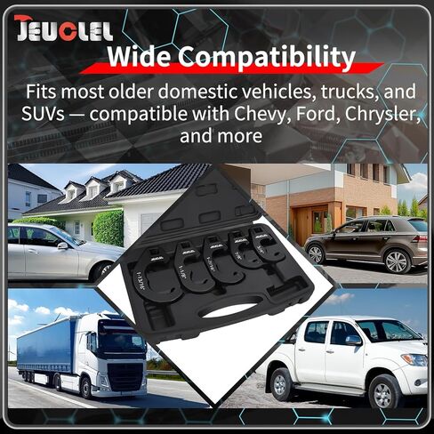 5PCS Tie Rod Adjusting Tool Set,Pitman Arm & Tie Rod End Adjusting Sleeves Adjustment Tool Kit, 1/2" Drive Ratchet Compatible with Chevy Ford Chrysler ect. Older Domestic Vehicles Trucks SUVs in Saudi Arabia