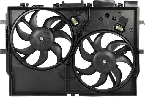 مجموعة مروحة التبريد متوافقة مع 2014-2021 لـ Ram for ProMaster 1500 3.6L 2014-2021 لـ Ram لـ ProMaster 2500 3.6L، مروحة مشعاع سوداء مناسبة مباشرة للاستبدال لمروحة تبريد المحرك in Saudi Arabia