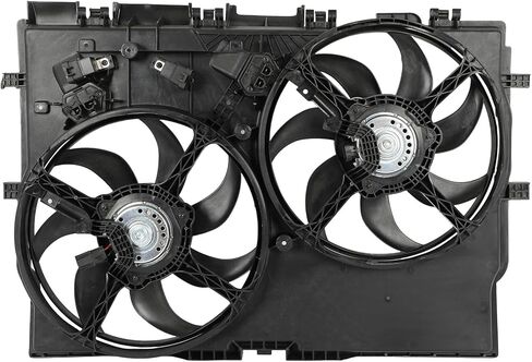 مجموعة مروحة التبريد متوافقة مع 2014-2021 لـ Ram for ProMaster 1500 3.6L 2014-2021 لـ Ram لـ ProMaster 2500 3.6L، مروحة مشعاع سوداء مناسبة مباشرة للاستبدال لمروحة تبريد المحرك in Saudi Arabia