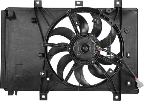 مجموعة مروحة التبريد متوافقة مع 2016 لـ Scion for iA 1.5L 2017-2018 لتويوتا لـ Yaris iA 1.5L، مروحة مشعاع سوداء مناسبة مباشرة للاستبدال لمروحة تبريد المحرك in Saudi Arabia