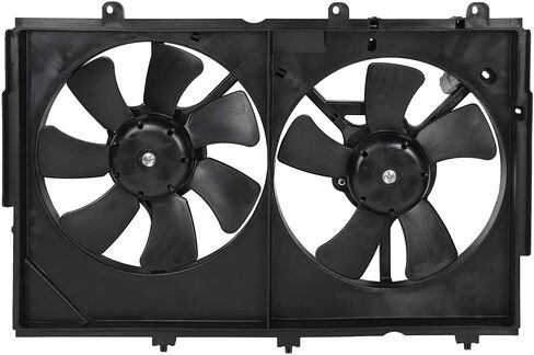 Radiator Cooling Fan Assembly Compatible with 2003-2006 for Mitsubishi for Outlander 2.4L, Black Radiator Fan Direct Fit Replacement for Engine Cooling Fan in Saudi Arabia