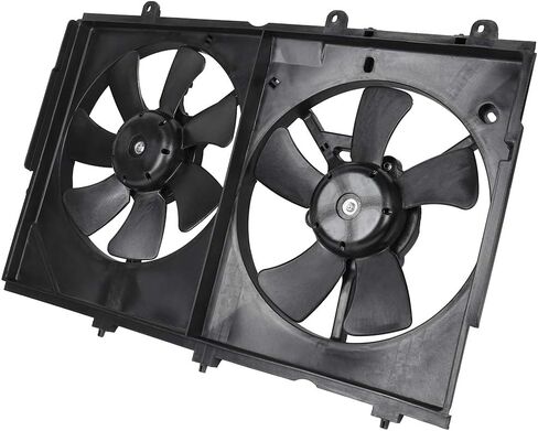 Radiator Cooling Fan Assembly Compatible with 2003-2006 for Mitsubishi for Outlander 2.4L, Black Radiator Fan Direct Fit Replacement for Engine Cooling Fan in Saudi Arabia