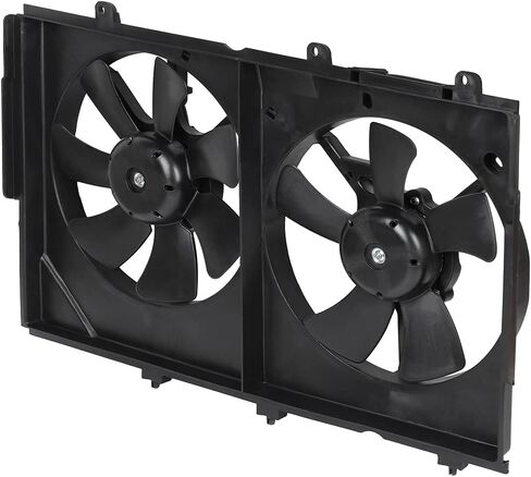Radiator Cooling Fan Assembly Compatible with 2003-2006 for Mitsubishi for Outlander 2.4L, Black Radiator Fan Direct Fit Replacement for Engine Cooling Fan in Saudi Arabia