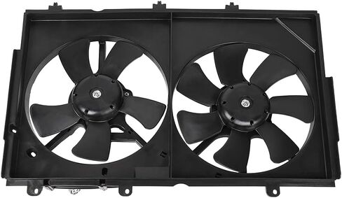 Radiator Cooling Fan Assembly Compatible with 2003-2006 for Mitsubishi for Outlander 2.4L, Black Radiator Fan Direct Fit Replacement for Engine Cooling Fan in Saudi Arabia