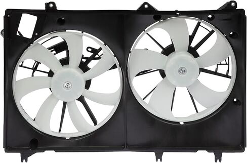 مجموعة مروحة تبريد الرادياتير متوافقة مع 2010-2013 لسيارة Toyota for Highlander 3.5L، مروحة الرادياتير باللونين الأبيض والأسود مناسبة مباشرة لاستبدال مروحة تبريد المحرك in Saudi Arabia