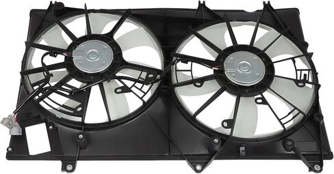 مجموعة مروحة تبريد الرادياتير متوافقة مع 2010-2013 لسيارة Toyota for Highlander 3.5L، مروحة الرادياتير باللونين الأبيض والأسود مناسبة مباشرة لاستبدال مروحة تبريد المحرك in Saudi Arabia