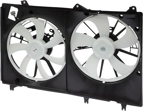 مجموعة مروحة تبريد الرادياتير متوافقة مع 2010-2013 لسيارة Toyota for Highlander 3.5L، مروحة الرادياتير باللونين الأبيض والأسود مناسبة مباشرة لاستبدال مروحة تبريد المحرك in Saudi Arabia