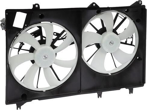 مجموعة مروحة تبريد الرادياتير متوافقة مع 2010-2013 لسيارة Toyota for Highlander 3.5L، مروحة الرادياتير باللونين الأبيض والأسود مناسبة مباشرة لاستبدال مروحة تبريد المحرك in Saudi Arabia